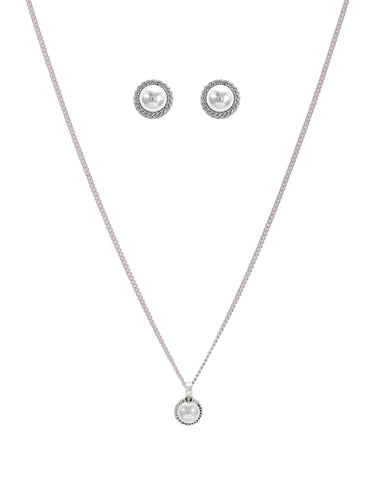 Set Dije y Aretes Media Bola Torzal